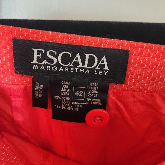 Escada Margaretha Ley Wool/Nylon Skirt Size 42 - Picture 6 of 10
